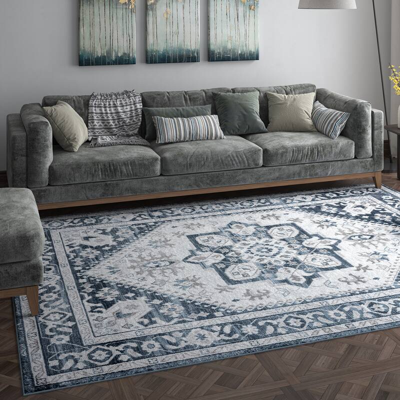 Linx Shabby Chic Medallion Indoor Area Rug