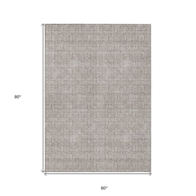 HomeRoots Geometric Transitional Rectangle Outdoor Rug