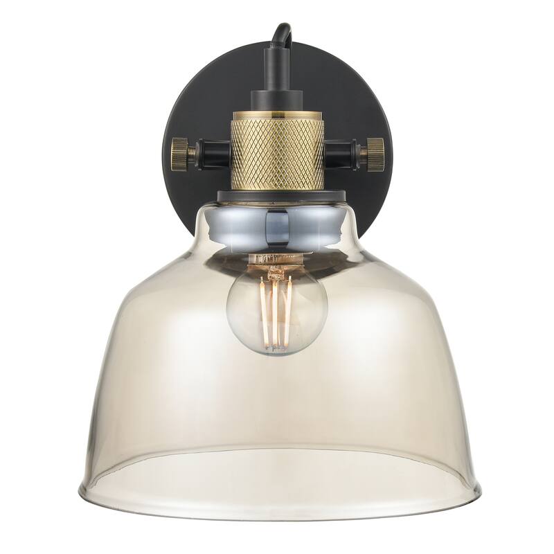 Light Society Arie Wall Sconce - Black/Brass/Cognac