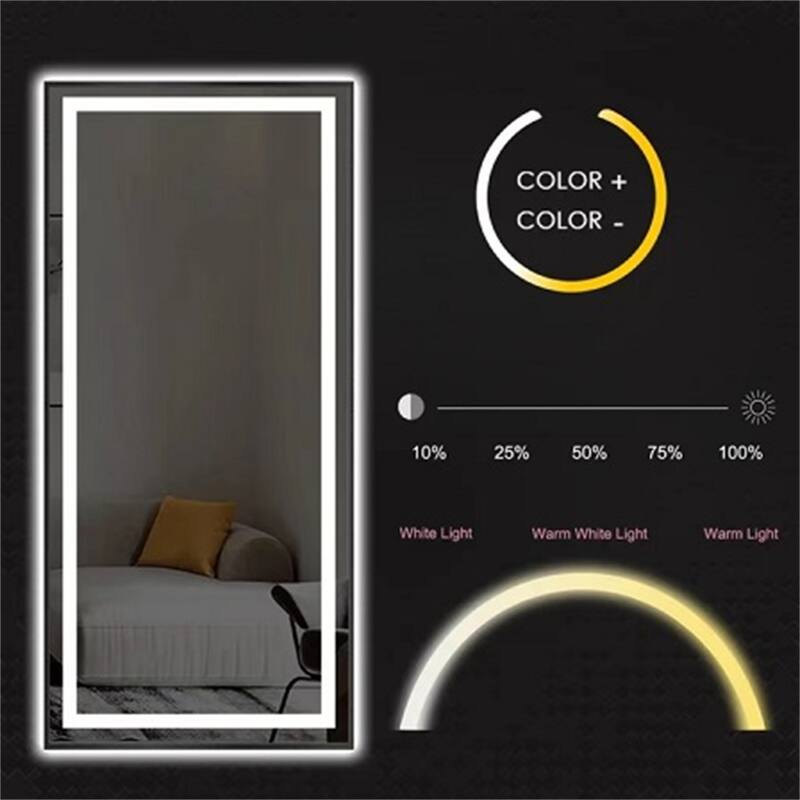 Standing Full Length Mirror with LED Lights and Dimming