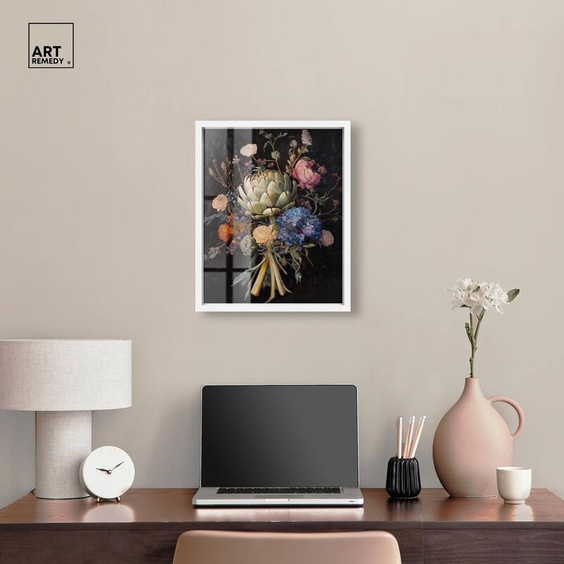 Moody Artichoke II Shadowbox by Art Remedy