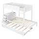 preview thumbnail 57 of 58, Merax Full/Twin Bunk Bed with Twin size Trundle, Storage and Desk