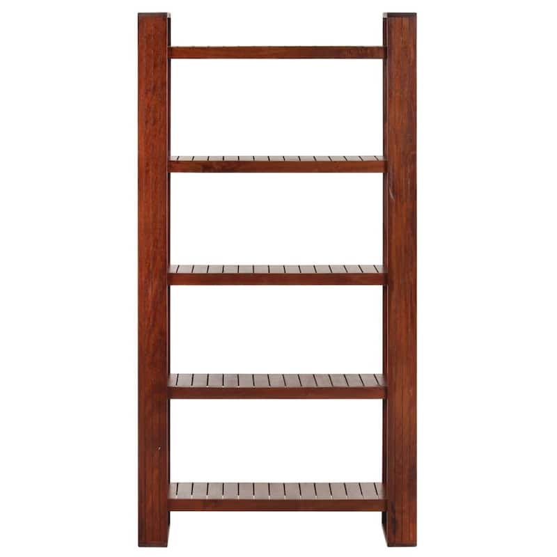 vidaXL Book Cabinet Honey Brown 33.5"x11.8"x65.4" Solid Acacia Wood