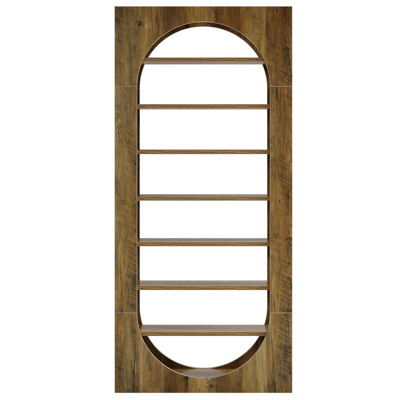 8-Tier Arched Shoe Rack, Wooden Shoe Cabinet, Large Capacity Shoe Organizer for Closet, Entryway, Hallway, Living Room