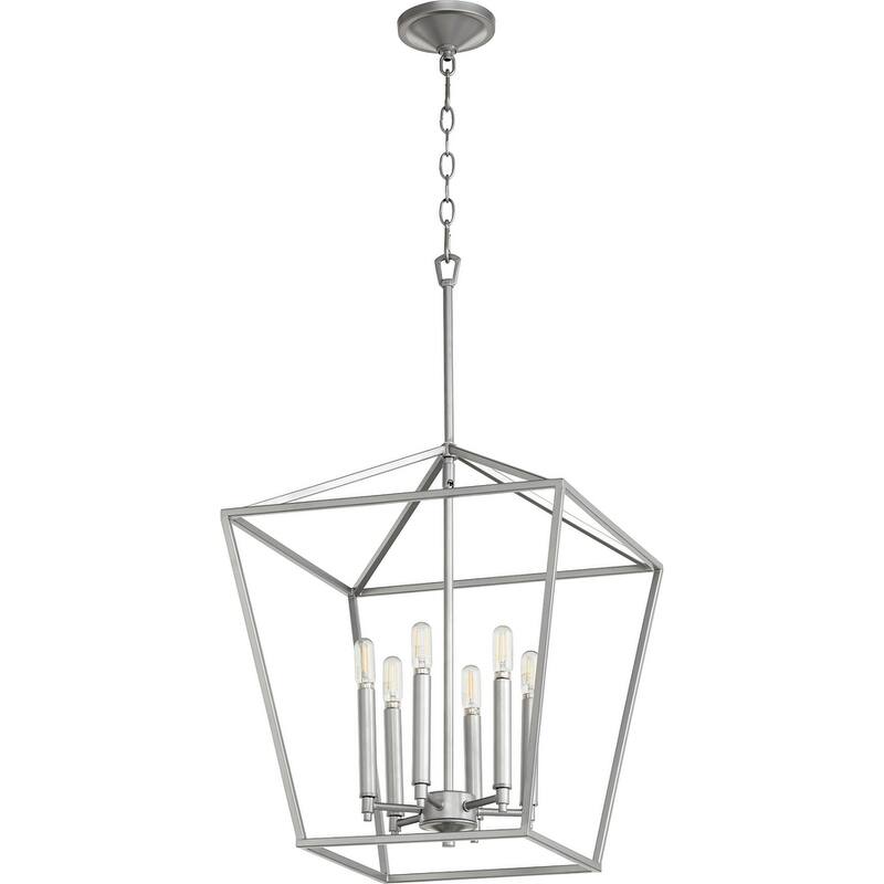 Quorum International Gabriel 6 Light 17" Wide Pendant - Classic Nickel