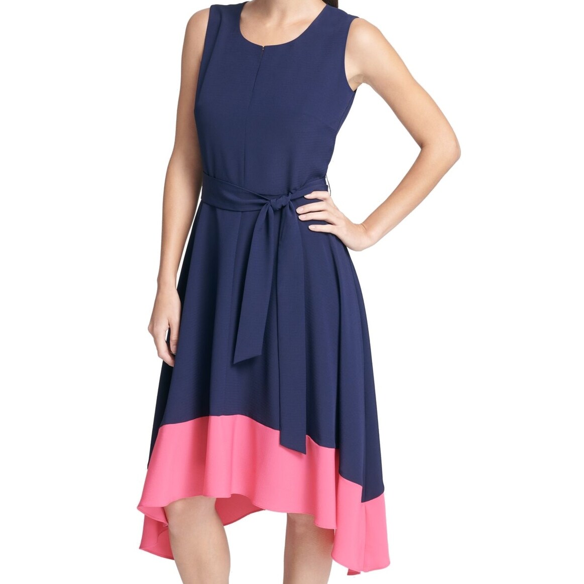 dkny navy blue dress