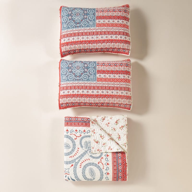 Boho Americana Cotton Reversible Quilt Set by JG Co. by Amie and Jolie Sikes