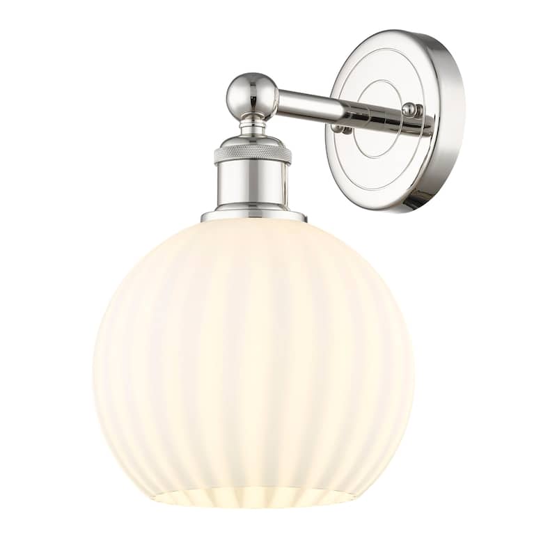 Innovations Lighting 616-1W 12 8 White Venetian Sconce White Venetian