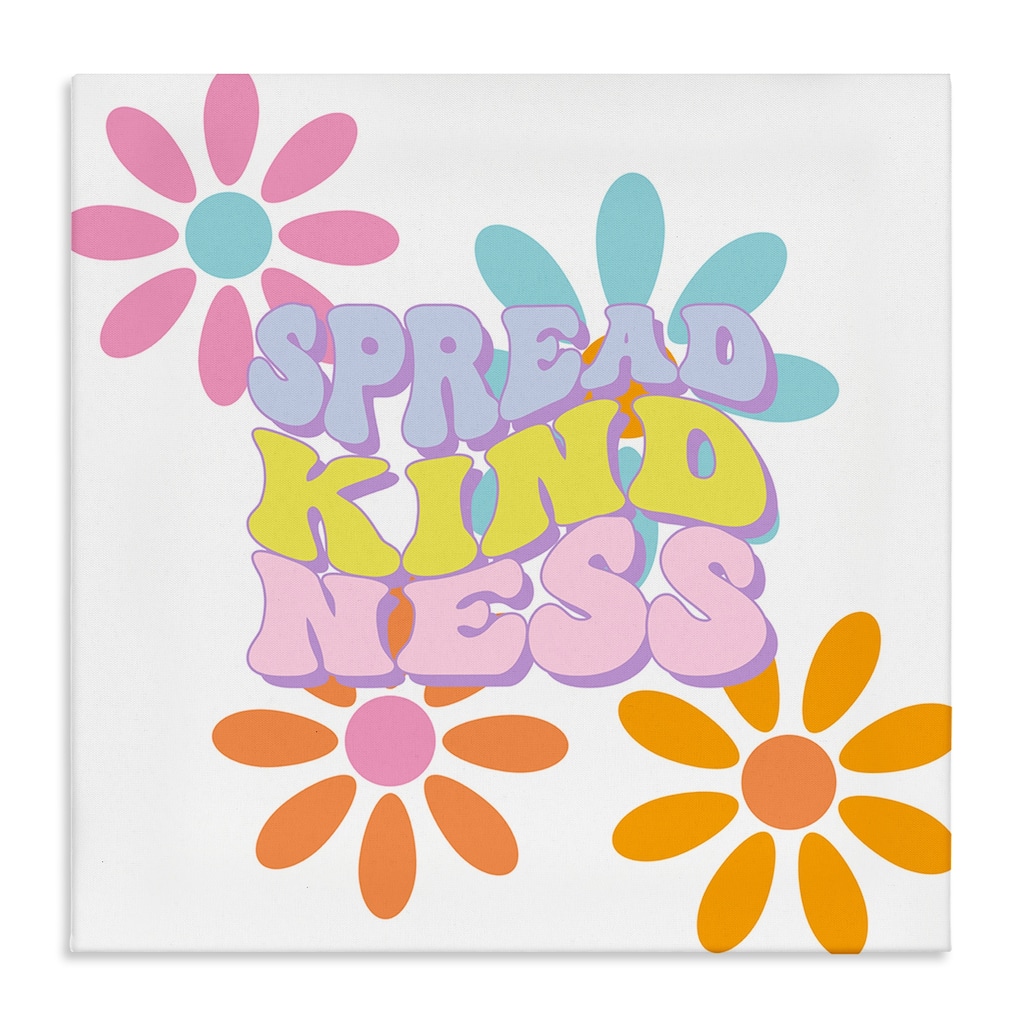 Stupell Groovy Spread Kindness Canvas Wall Art Design By Jesse Keith