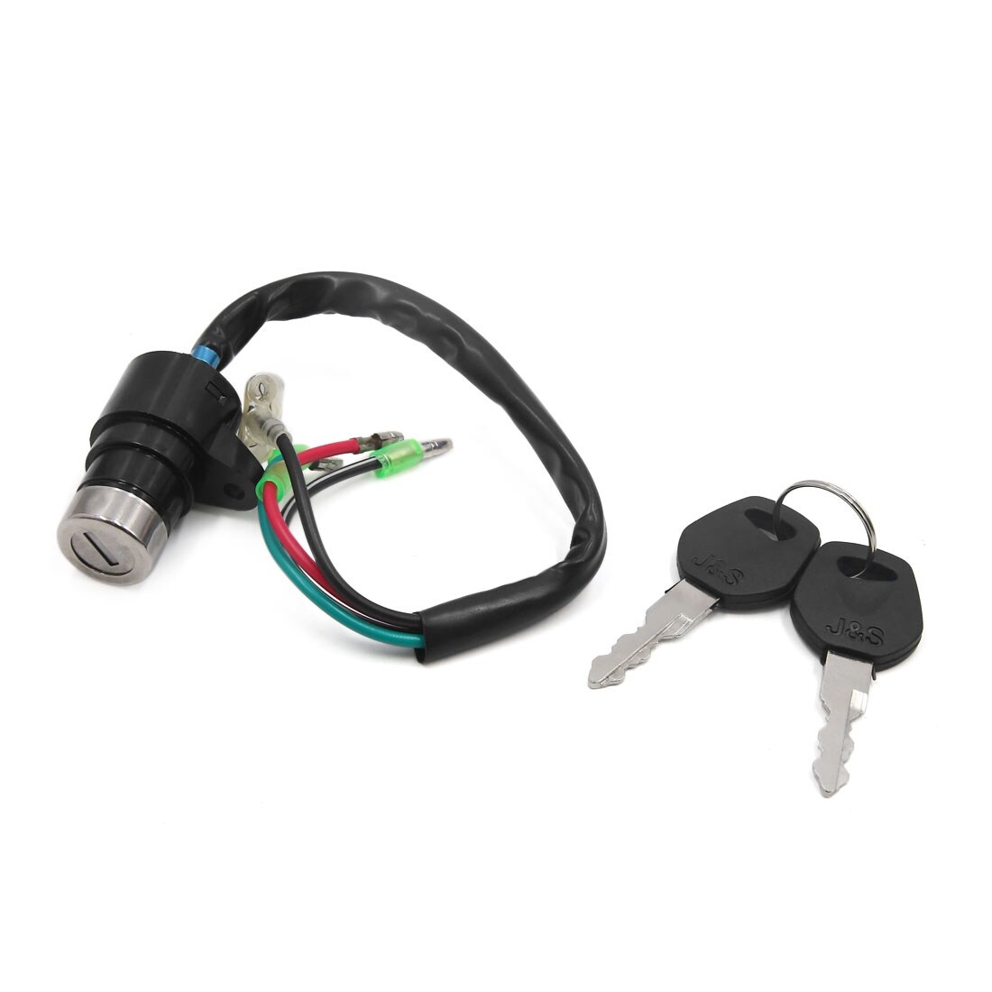 Shop Black 12v 4 Wires Motorcycle Ignition Switch Lock W 2 Keys