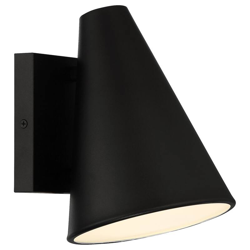 Access Lighting Solano Outdoor LED Wall Mount - Square Backplate - Cone Shade - Black