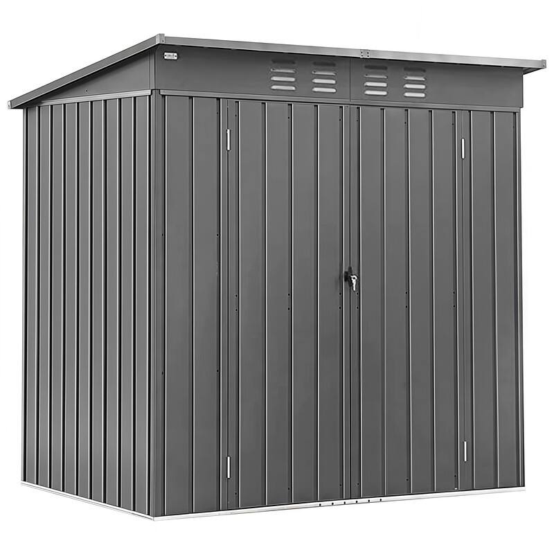 CUSchoice 5x3ft Black Metal Storage Shed