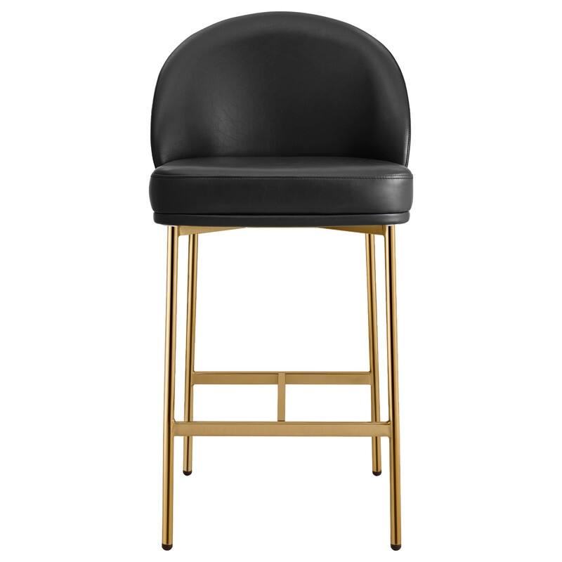 Spruce & Spring Upholstered Counter Bar Stool with Metal Frame