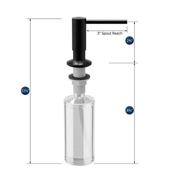 dimension image slide 5 of 9, Karran SD35 Kitchen Soap/Lotion Dispenser