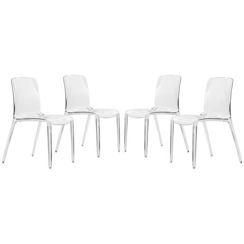 LeisureMod Murray Modern Stackable Kitchen & Dining Chairs (Set of 4)