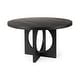 preview thumbnail 1 of 13, Liesl Black Solid Wood Round Dining Table Black