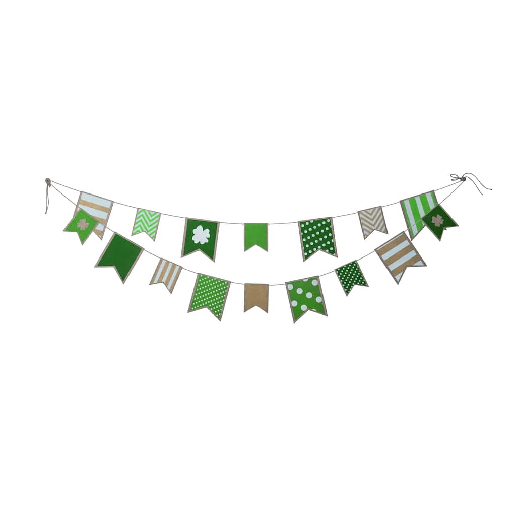 Transpac Wood 75 in. Multicolor St. Patricks Day Banner