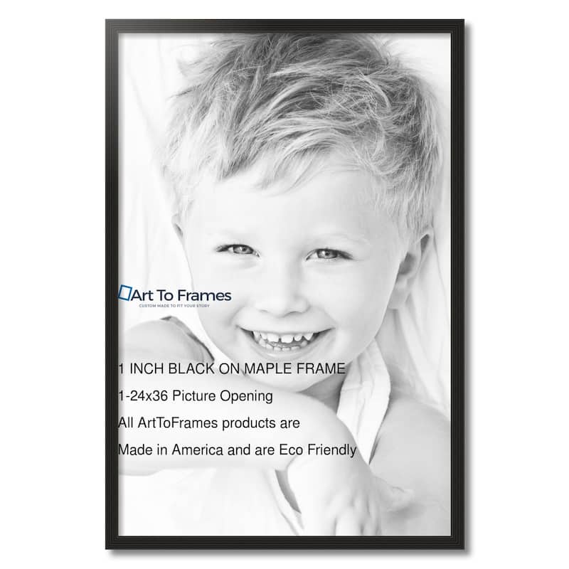ArtToFrames Classic Waves 24x36 Inch Picture Frame, 1.00 Inch Wood Poster Frame Available in Multiple Colors (60823-24x36)