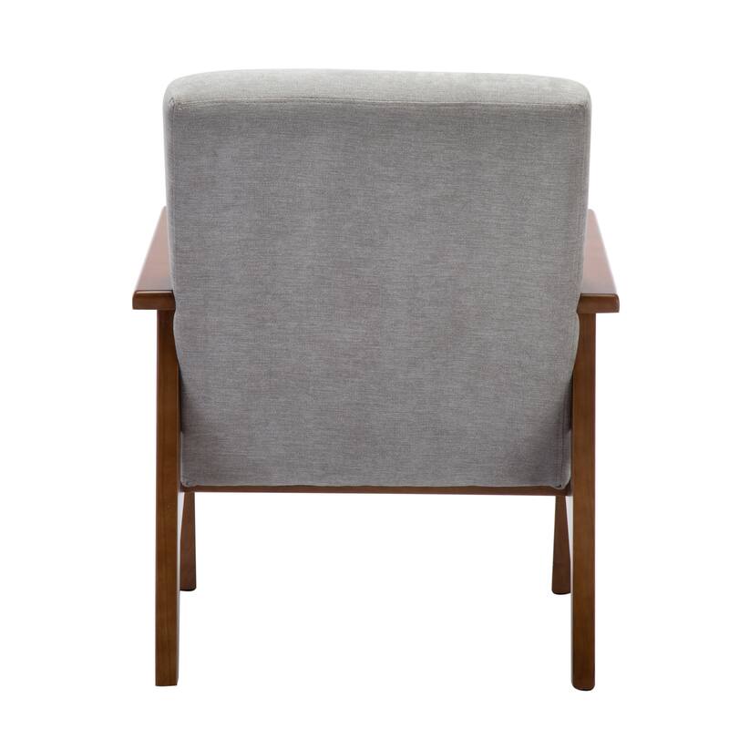 Porthos Home Sena Accent Chair With Wooden Legs & Suede Upholstery