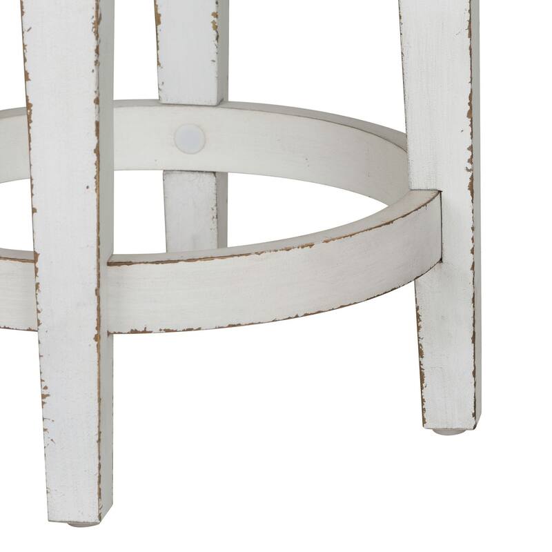 Magnolia Manor Antique White Console Swivel Stool