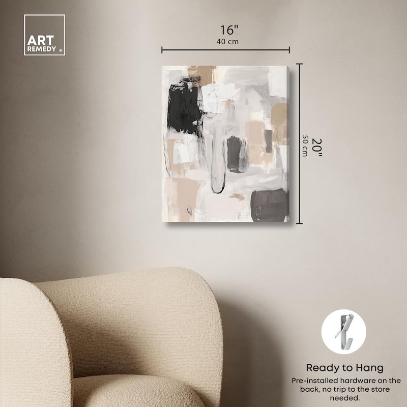 Beauty of Beige I Canvas by Art Remedy, Gallery Wrapped