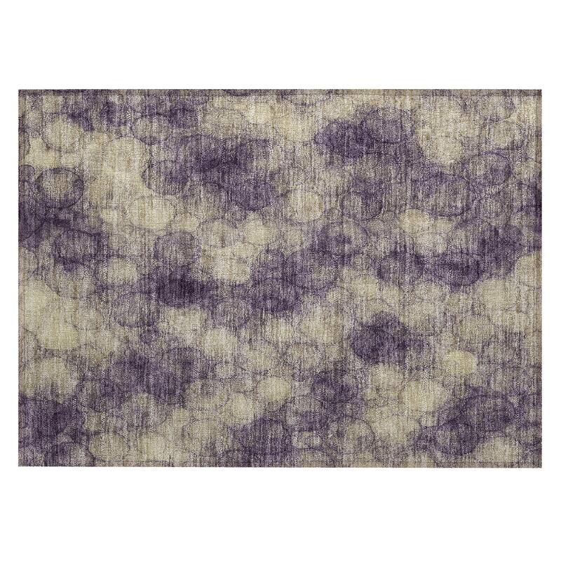 Machine Washable Indoor/ Outdoor Modern Aby Chantille Rug