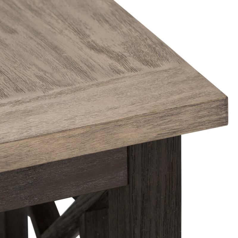 Heatherbrook Charcoal and Ash Chair Side Table