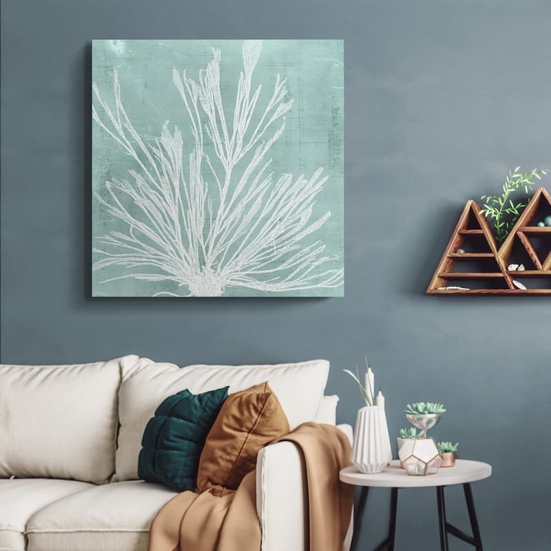 Seaweed on Aqua IX -Premium Gallery Wrapped Canvas