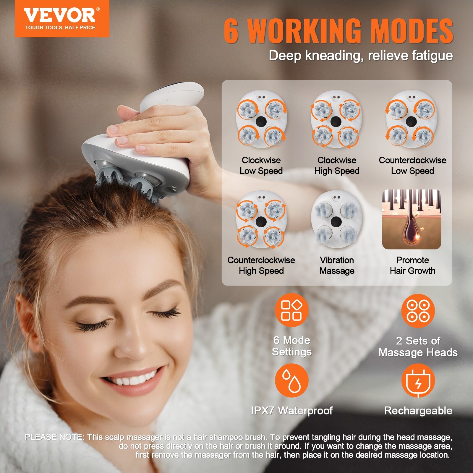 Electric Scalp Massager, Rechargeable Head Massager Hair Growth, IPX7  Waterproof | Portable Kneading Scalp Scratcher - Bed Bath & Beyond -  41494419