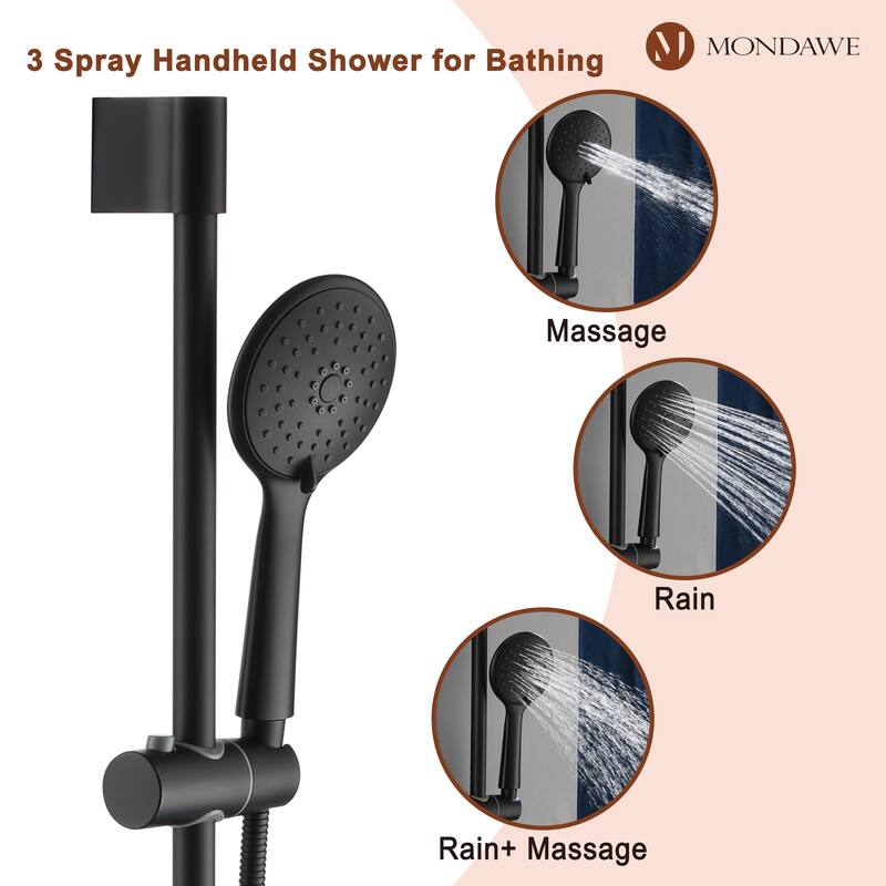Retro Series 9 in. Rain Wall Mount Dual Shower Heads with 1.8 GPM