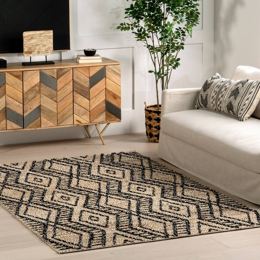 Nuloom Betony Modern Trellis Jute Blend Area Rug