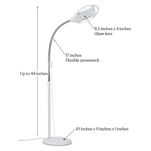 Brightech LightView Pro - Full Page Magnifying Floor Lamp - Hands