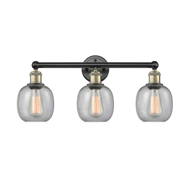 Innovations Lighting 616-3W-12-24 Belfast Vanity Belfast 3 Light 24" - Black Antique Brass / Seedy
