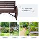 Outsunny Rustic Outdoor Patio Wagon Wheel Wooden Bench Chair, for your Garden, Patio, or Entryway