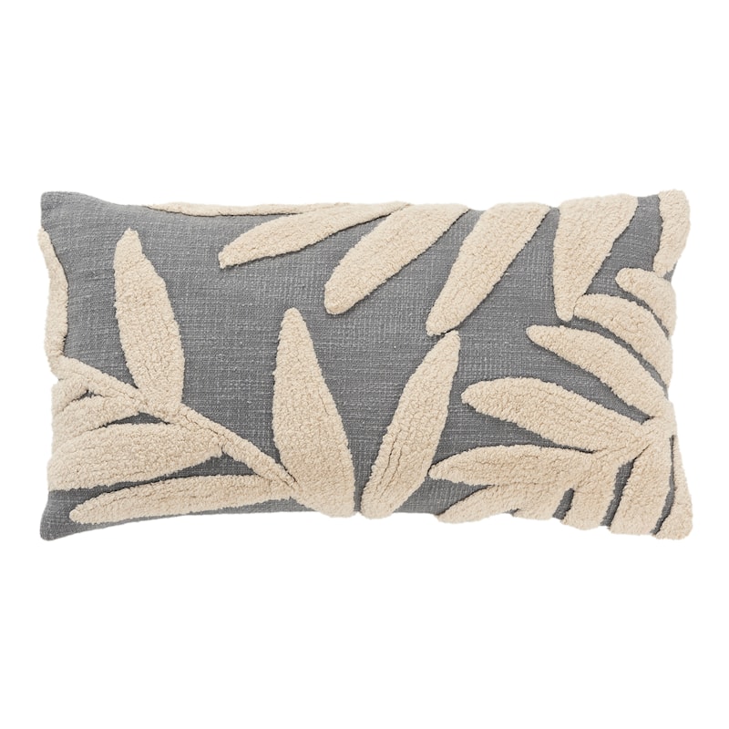 Rizzy Home Transitional Pillow Cover - 14"x26" - Grey