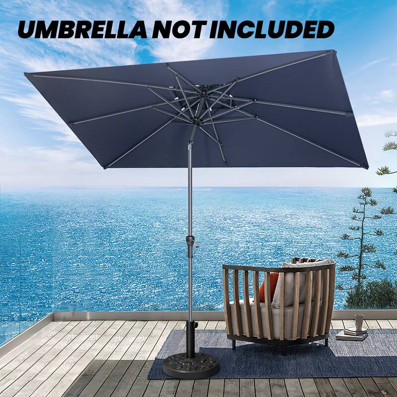 Round Outdoor Patio Market Umbrella Base Holder Filled with Concrete Cement for Table Umbrella