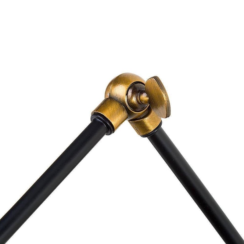 Modern Black 1-Light Swing Arm Light Hardwired or Plug-in Wall Sconces Lamps
