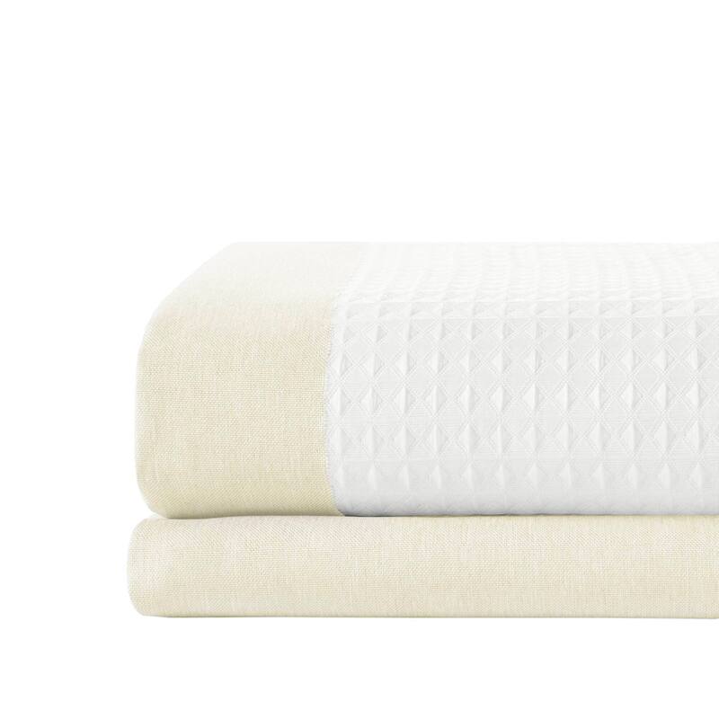 Madison Park Spa Waffle Shower Curtain with 3M Treatment