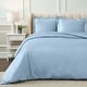 preview thumbnail 7 of 84, Superior 1200 Thread Count Egyptian Cotton Solid or Embroidered Duvet Cover Set Light Blue - California King