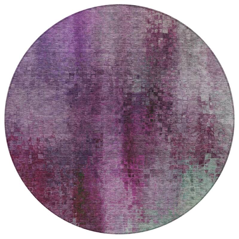 Machine Washable Indoor/ Outdoor Abstract Ombre Chantille Rug