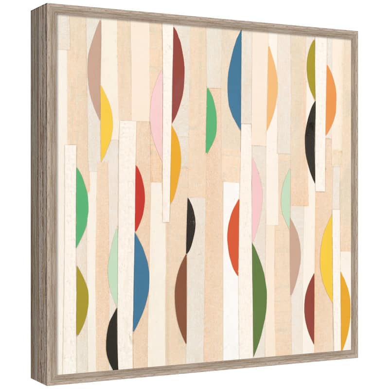 Kate and Laurel Geometric Abstract 1 FC by Felicia Dadak Framed Mounted Canvas Wall Art Print