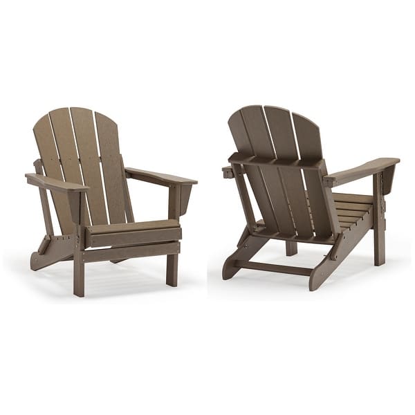 Laguna Folding Recycled Plastic Adirondack Chairs Set Of 2 On Sale Overstock 21258012