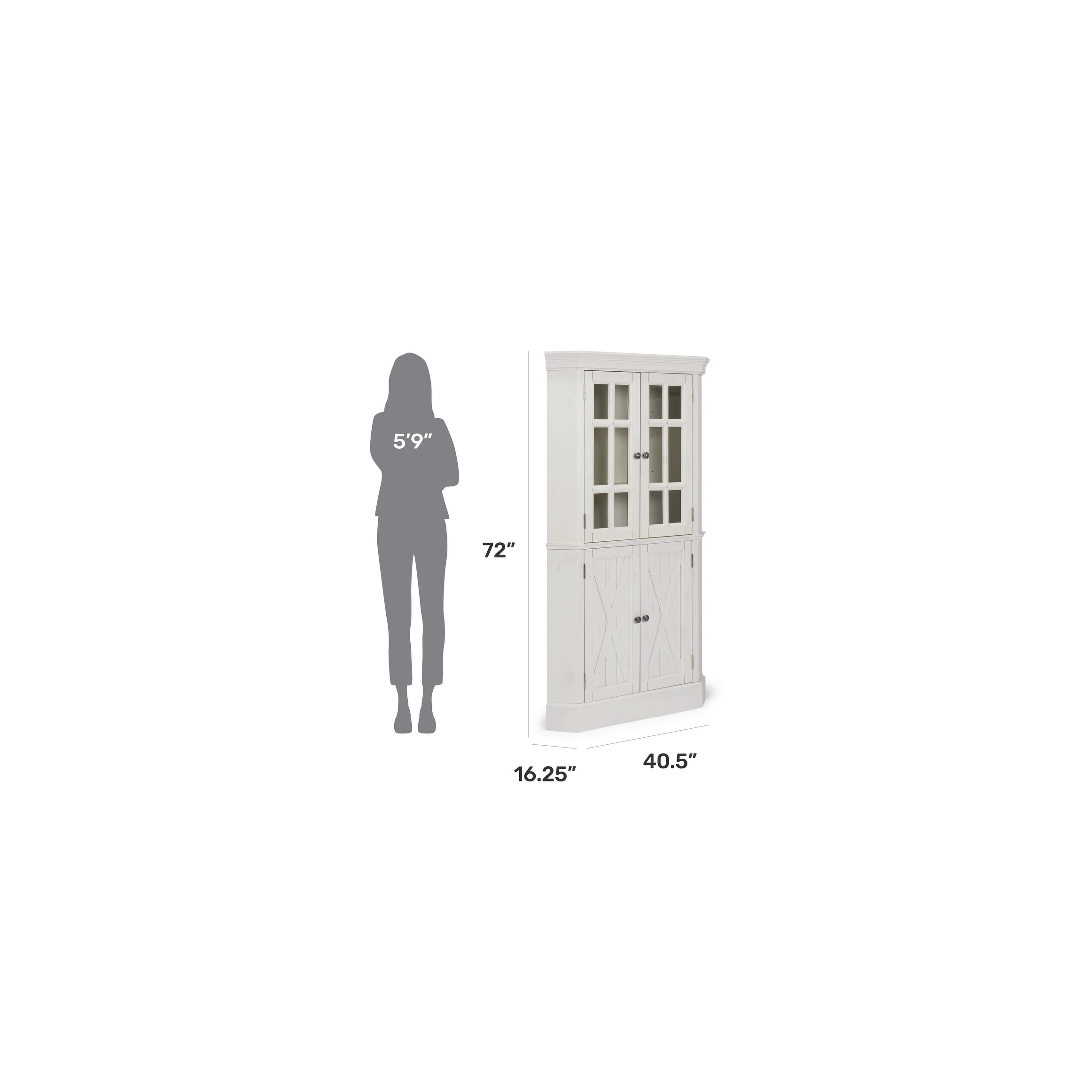 Seaside lodge cheap white corner pantry