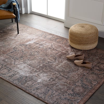 Minita Machine Washable Medallion Area Rug