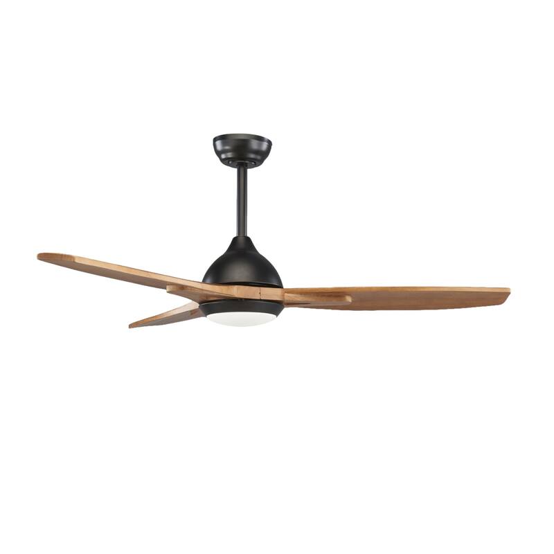 52 in. Indoor/Outdoor Brown Retro 5-Palm Leaf Shaped Blades Tropical Ceiling Fan without Light
