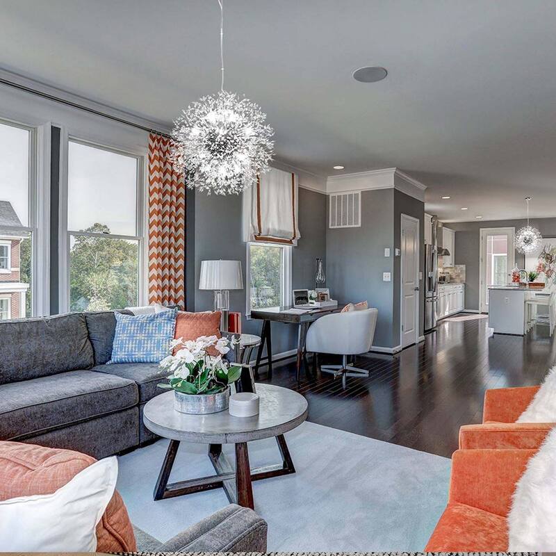 8/9/12/16-Light Modern Linear Sputnik Firework Dandelion Crystal Chandelier