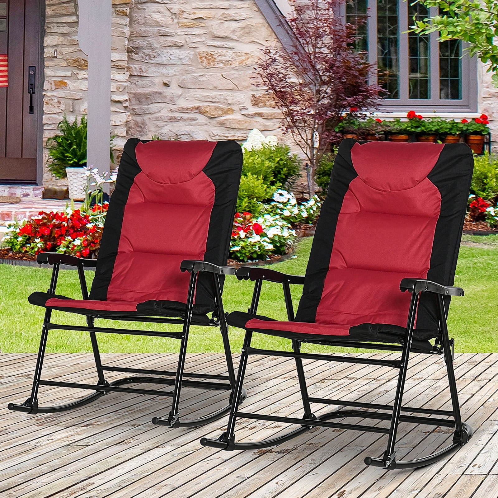 Outdoor folding store glider chair
