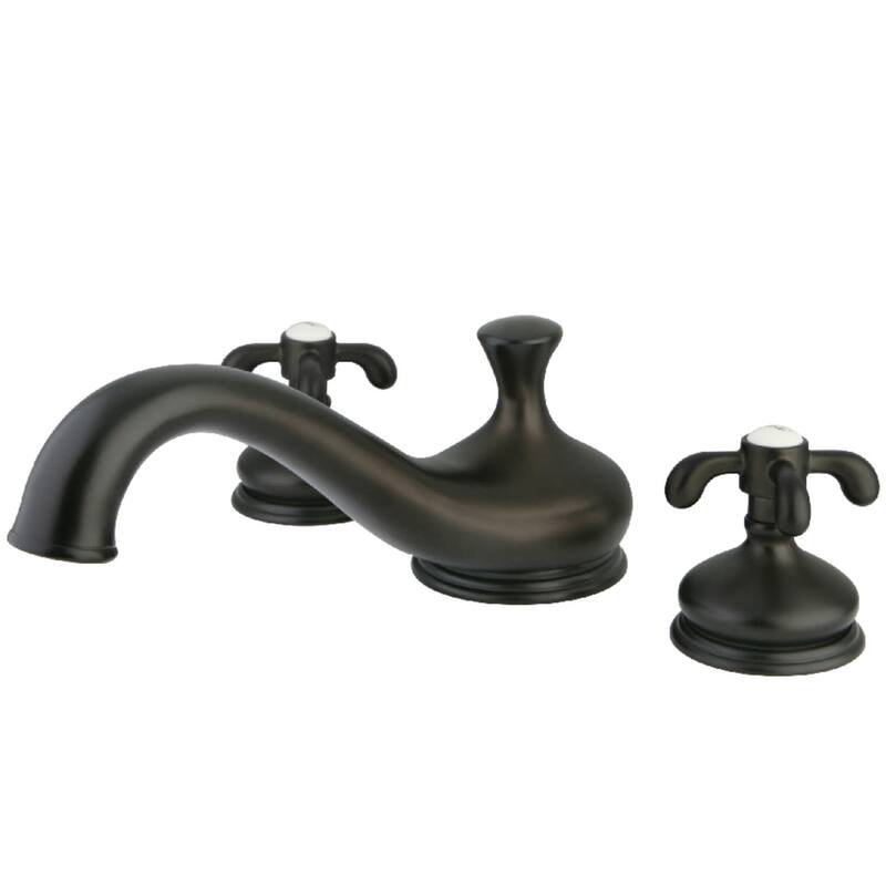Kingston Brass French Country Deck Mounted Roman Tub Filler - Oil Rubbed Bronze