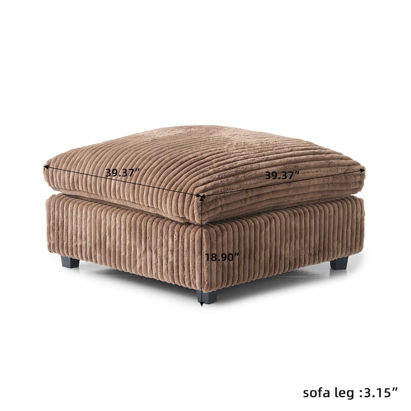 6-Seat U-Shape Modular Sectional Sofa, Oversized Plush Comfy Sofa Couch with Multiple Cushions