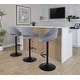 preview thumbnail 41 of 144, Silver Orchid Svellingen Adjustable Bar Stool with Rounded T Footrest - Set of 2